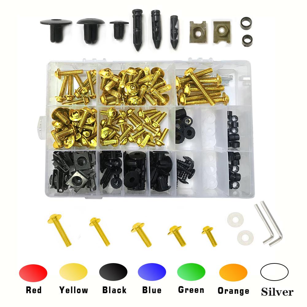 For Kawasaki Honda YAMAHA BMW SUZUKI Pit Dirt Bike Aprilia Ducati Uiversal Motorcycle Full Fairing Bolts Kit Bodywork Screws Nut
