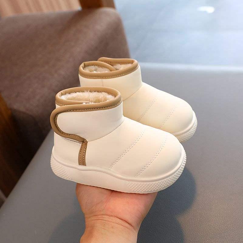 

2026 Winter Children s Non-Slip Snow Boots - Warm Velvet Cotton for Boys & Girls Size 21, 12.5cm білий