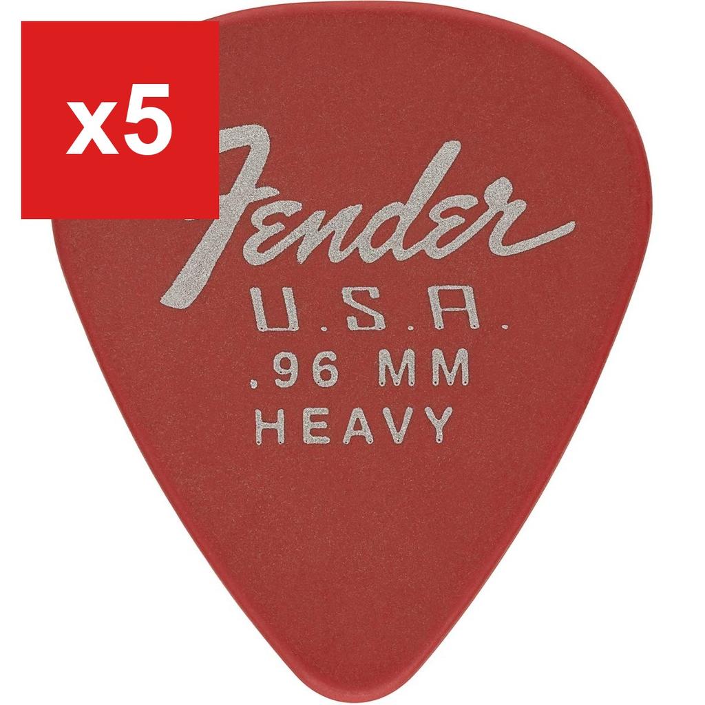 Guitar Picks Fender 351 Dura-Tone .96, Fiesta Red, 12-Pack