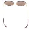 Excellent Cartier Sunglasses Rimless Two-Point Brown Gold Mens Used