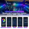 14 In 1 Car Symphony Ambient Light RGB LED Atmosphere Acrylic Strip Remote APP