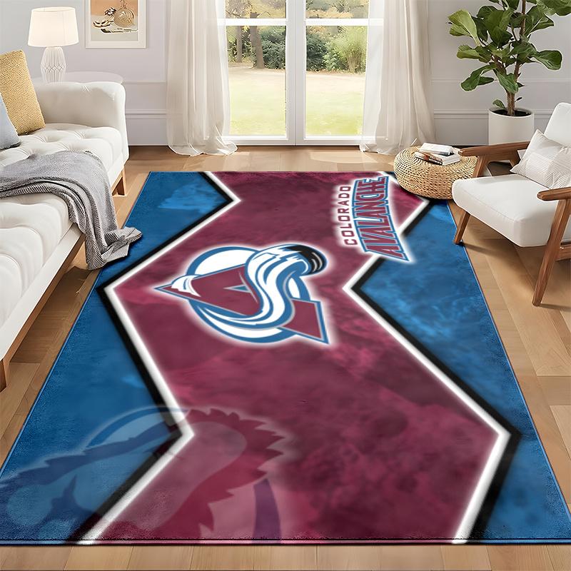 Colorado Avalanche Teppich Fußmatte für Wohnzimmer oder Schlafzimmer Schutzmatte unter dem Stuhl Bürodeko Weihnachtsgeschenk Geburtstagsgeschenk