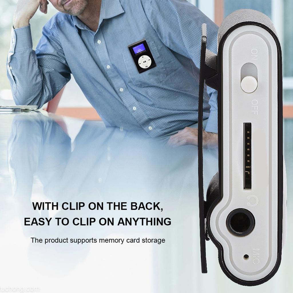0.8inch LCD Screen Mini Portable MP3 Music Player Metal Mini Clip MP3 Support Memory Card with 3.5mm Earphone