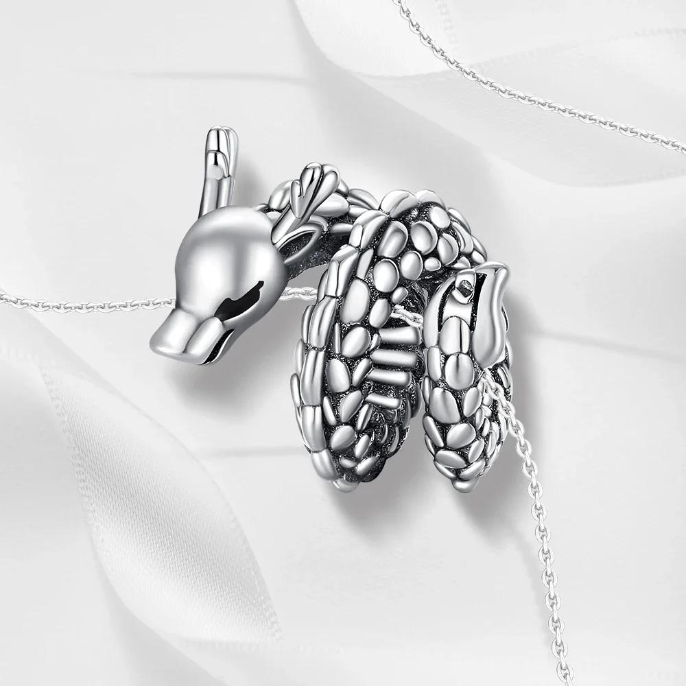Charms Plata Authentic Copper Colors Classic Chinese Dragon Charms Beads Fit Authentic Bracelet Handmade DIY Fine Jewelry Gift Item For Women