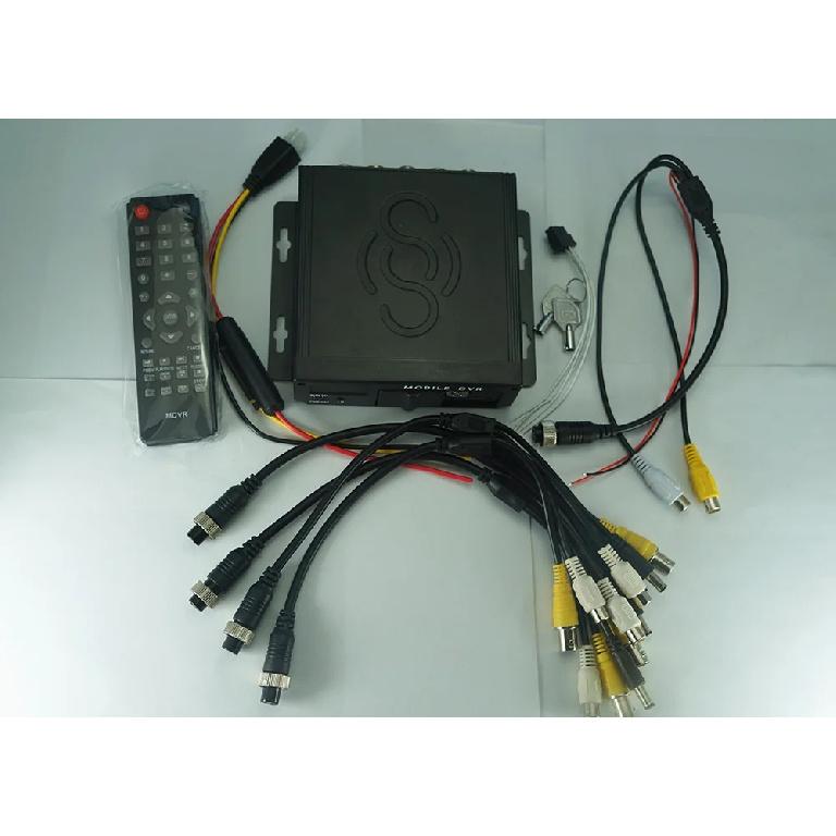 Car AHD DVR 4 Channel 1080P AHD SD Vehicle Mobile DVR Video Recorder Real-Time View Monitor 12-36V