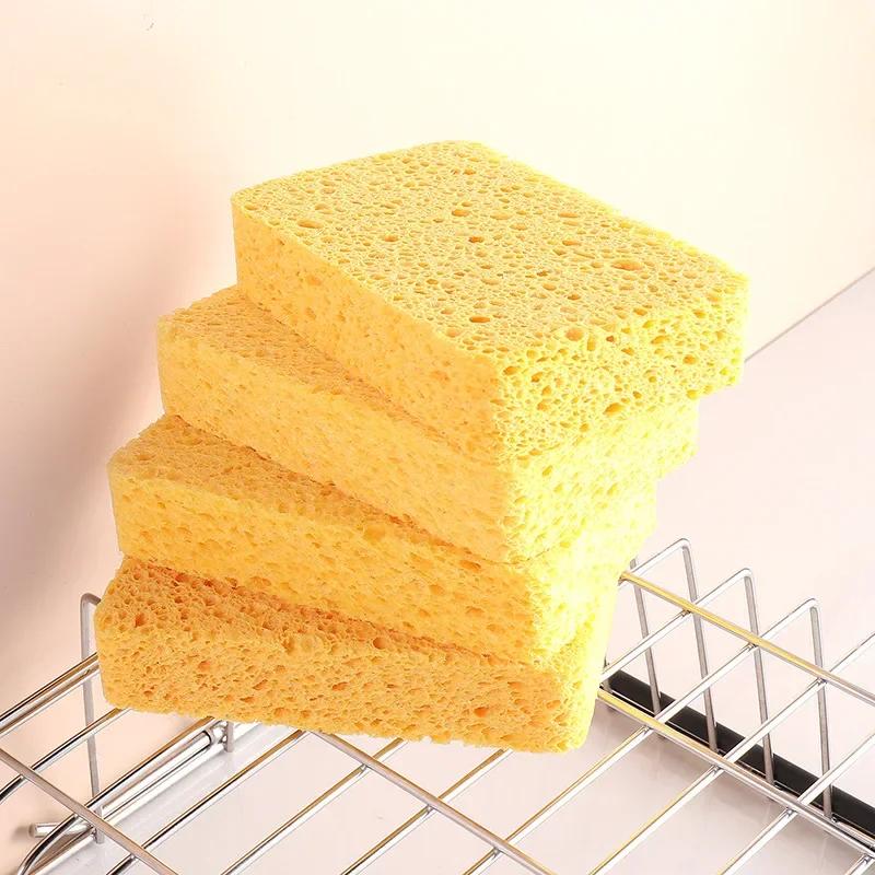 Wood Pulp Sponge Scouring Pad Kitchen Dishwashing Sponge Bathroom Cleaning Tools Dish Cleaner Household Kitchen Gadgets