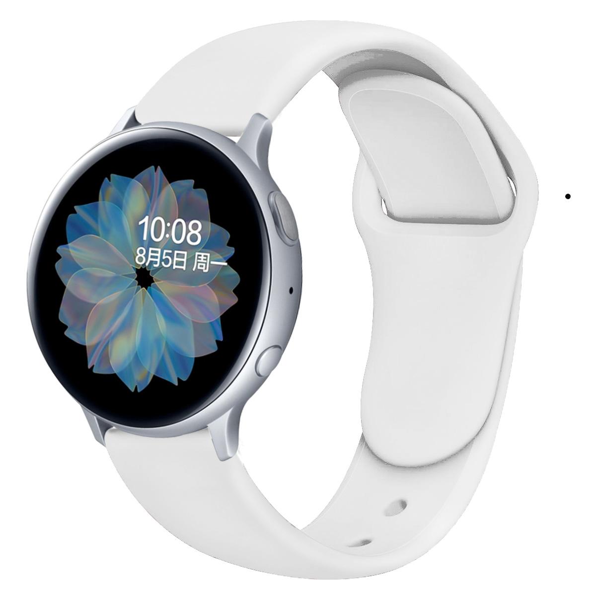 

20mm 22mm Silicone Strap for Samsung Galaxy Watch 6/5/4/3/Huawei Watch 4/3/GT4-3-2 Soft Bracelet Wristband Amazfit GTR/GTS4 Belt Self-test width 22mm белый