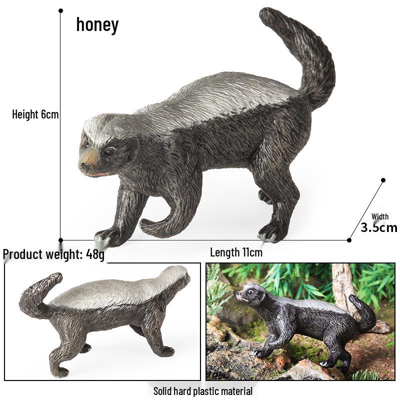 Wildlife Simulation Model: Tiger, Lion, Panda, Elephant, Rhinoceros, Kangaroo, Leopard, Horse, Sheep Toy Set