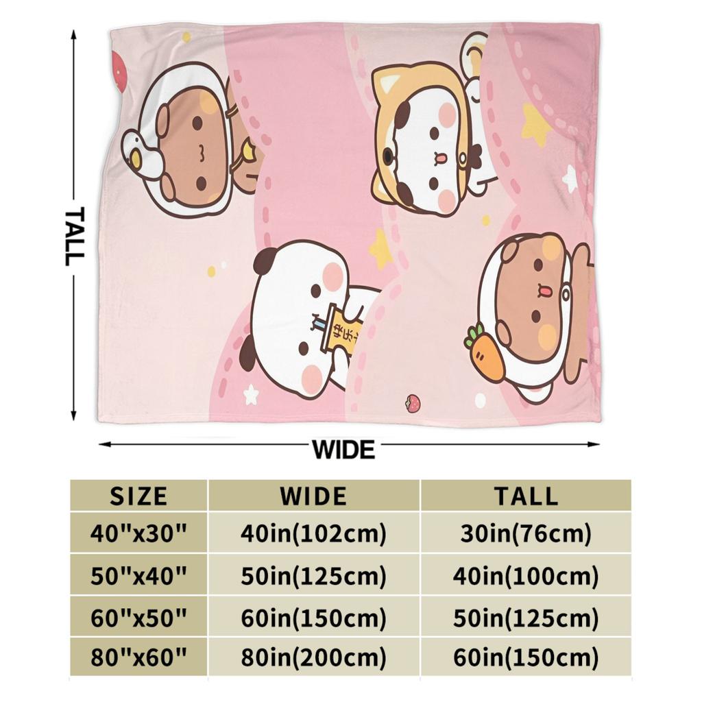 Bubu and Dudu Kawaill Couple Bears Blankets Fleece Relax Super Soft Throw Blankets for Bedding Bedspreads