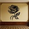 Black Wrought Iron Rose Wall Art Metal Flower Sculpture Large Wall Decor for Garden Entrance Bedroom Romantic Gift