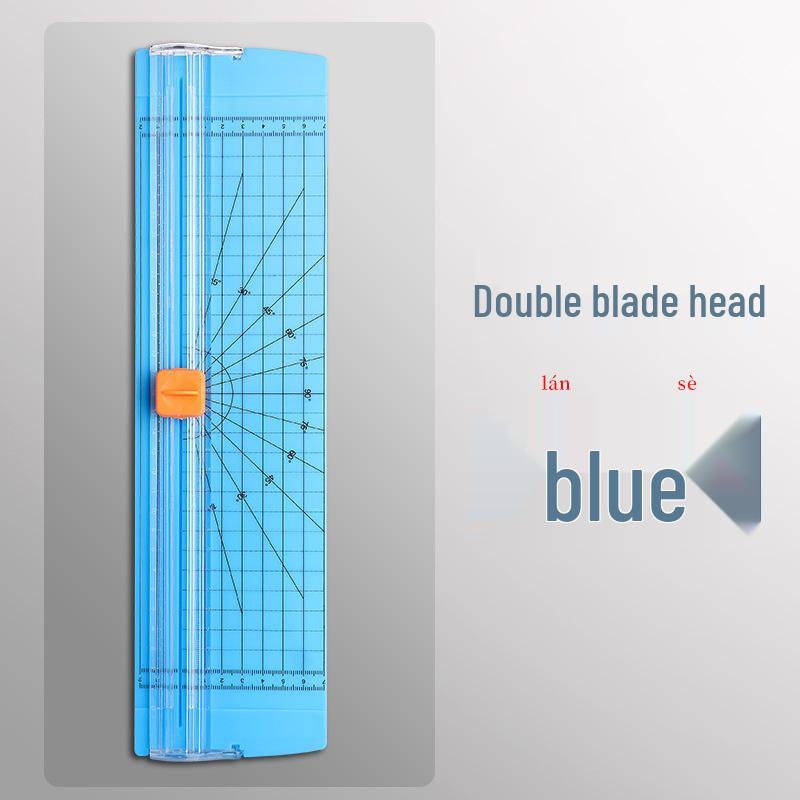 Compact Portable Paper Cutter - Bidirectional Sliding Knife for Photos and Paper Chopping.