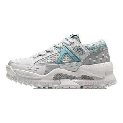 Li Ning CF Peace Shock Absorption Rebound Low-Top Casual Shoes Women Sneakers Snow-Gray AGLR168-3