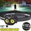 Super Bright USB Rechargeable Headlamp Waterproof Induction LED Head Headlight Ultralight Flashlight Fishing Head Torch Camping