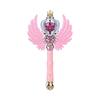 Rotating LED Snowflake Wand for Kids Light Up Magic Princess Toy Perfect for Parades & Imaginative Play with Gift Box  Pink