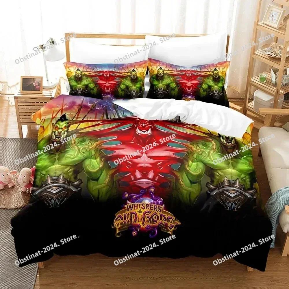 Hearthstone Heroes of Warcraft Bedding Set Printed single Comforter Quilt Duvet Cover Pillow Case 3 Pieces Sets Kids Adult Size