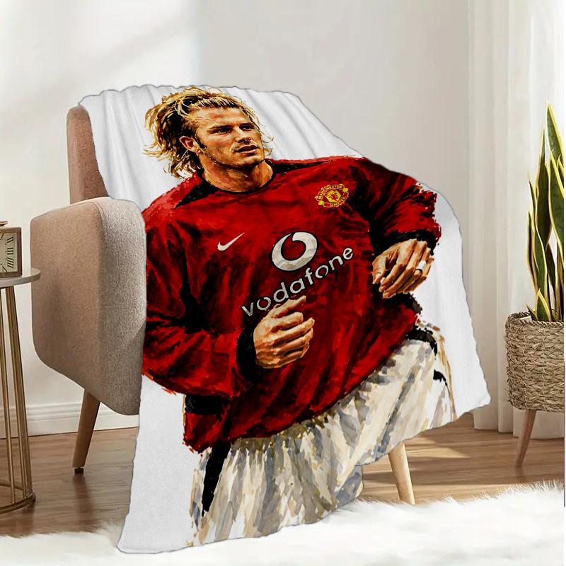 David Manchester United Legend Blanket Lightweight Ideal Bedding Blanket Perfect for Travel, Living Rooms, Offices, Sofas, Fan Christmas Gift