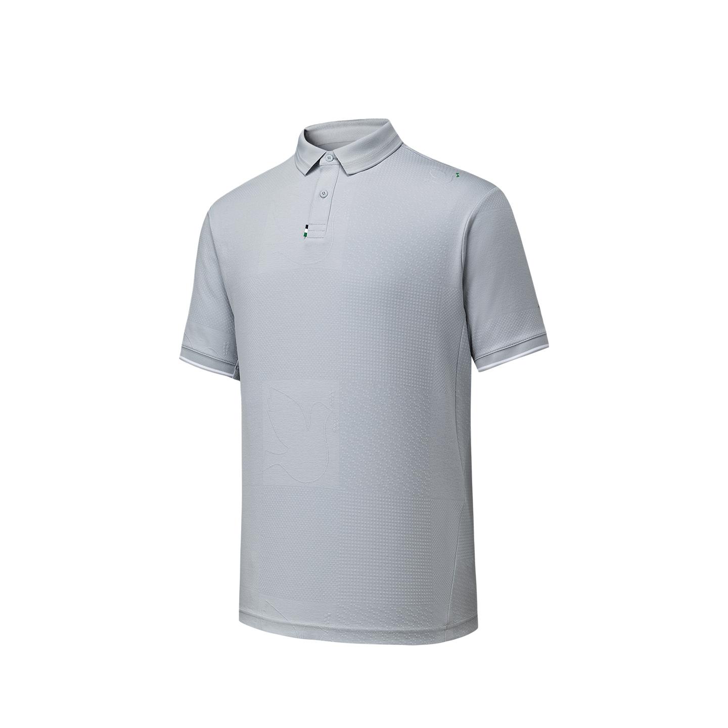 Anta Iconic Lifestyle Series Short Sleeve Polo Shirt Men tops Frosted-Tower-Gray 152628114-6 S