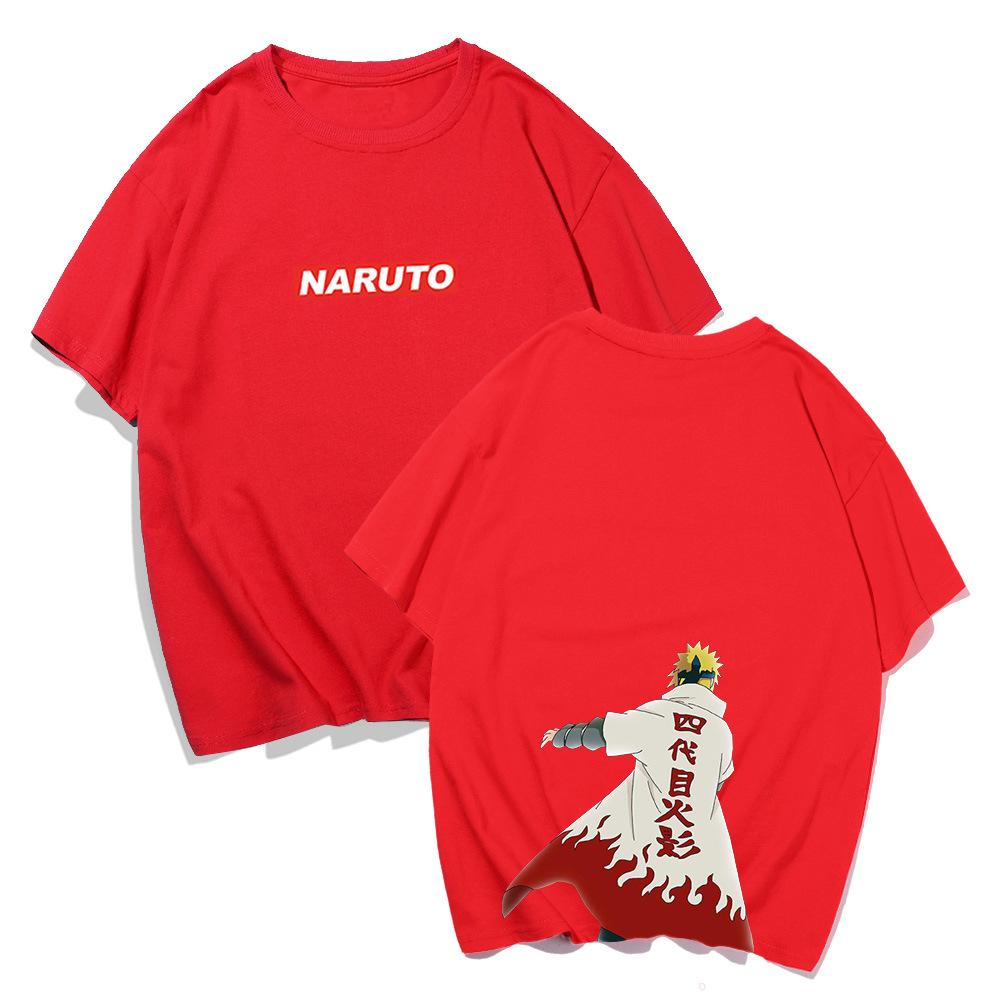 Short Sleeve T-Shirt Men's Summer Tide Brand Animation Fourth Generation Naruto Loose Casual Trend Hong Kong Style Youth