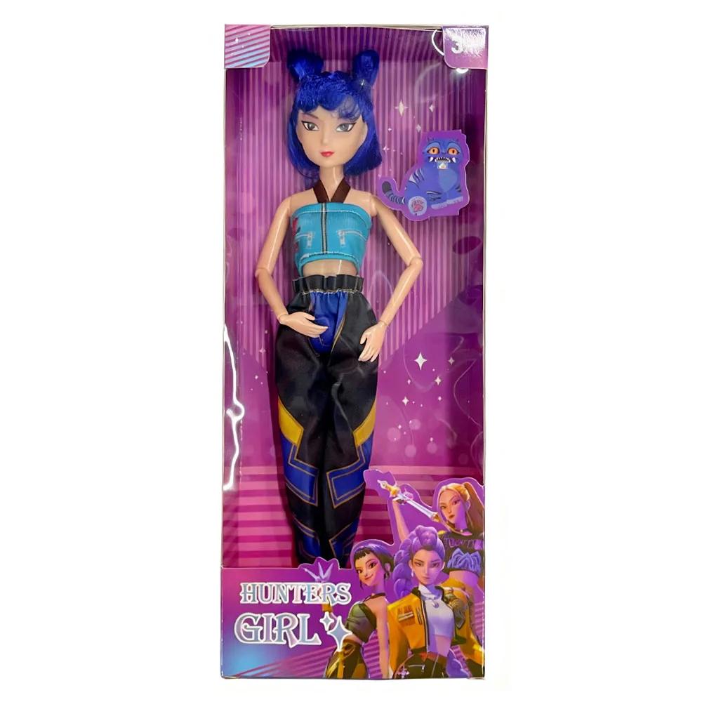 Kpop Demon Hunters Action Figure Toy Derpys Tiger Rumi Mira Zoey Sussy with Colorful Lights Theme Song for Fans Christmas Gifts