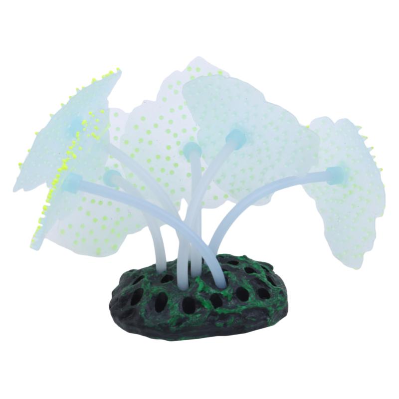 Decorazione Decorativa Simulazione Acquario Luminosa Silicone Mondo Sommerso Corallo Finto Fluorescente Scenario Acquario Anemone Marino Colorato
