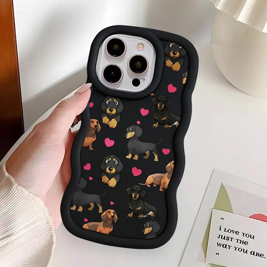 Case for iPhone 11 13 14 8 16 Pro Max 15 Plus 17 Air XR 12 Soft Phone Cover Interesting Dachshunds