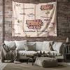 Cute Hello Kitty Pattern Tapestry Aesthetic Wall Art for Teen Girls Room