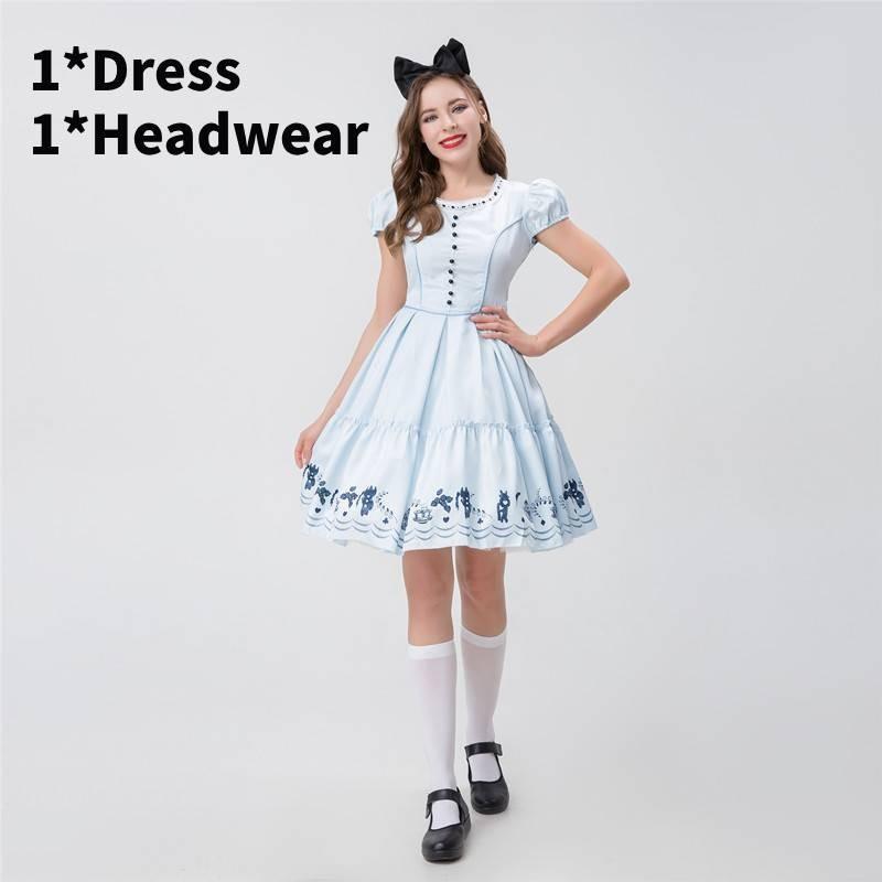 In Alice Wonderland Alice Kingsleigh Cosplay Adult Costumes Performance Stage