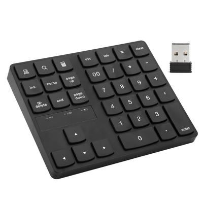 Mini-Ziffernblock 35 Tasten 2,4G Wireless Ultra Slim Tragbare Tastatur Computerzubehör