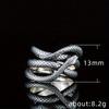 1pc Retro Silver-plated Snake-shaped Ring, Suitable for Both Men and Women