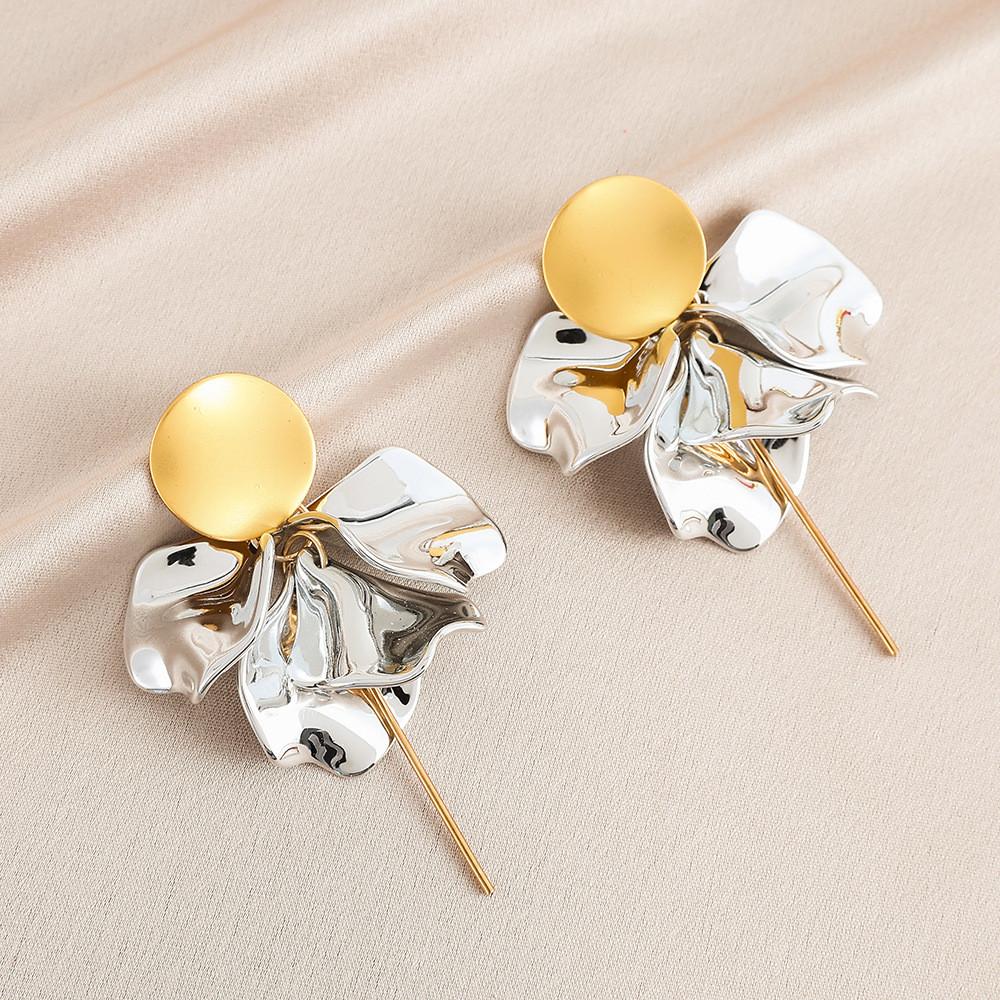 Pinkdudu Rose Flower Petal Drop Earrings Resin Gradient Color Flower Earrings Women Jewelry PD2382PD2382