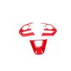 Red ABS Steering Wheel Decor Frame Trim For Toyota Corolla Cross