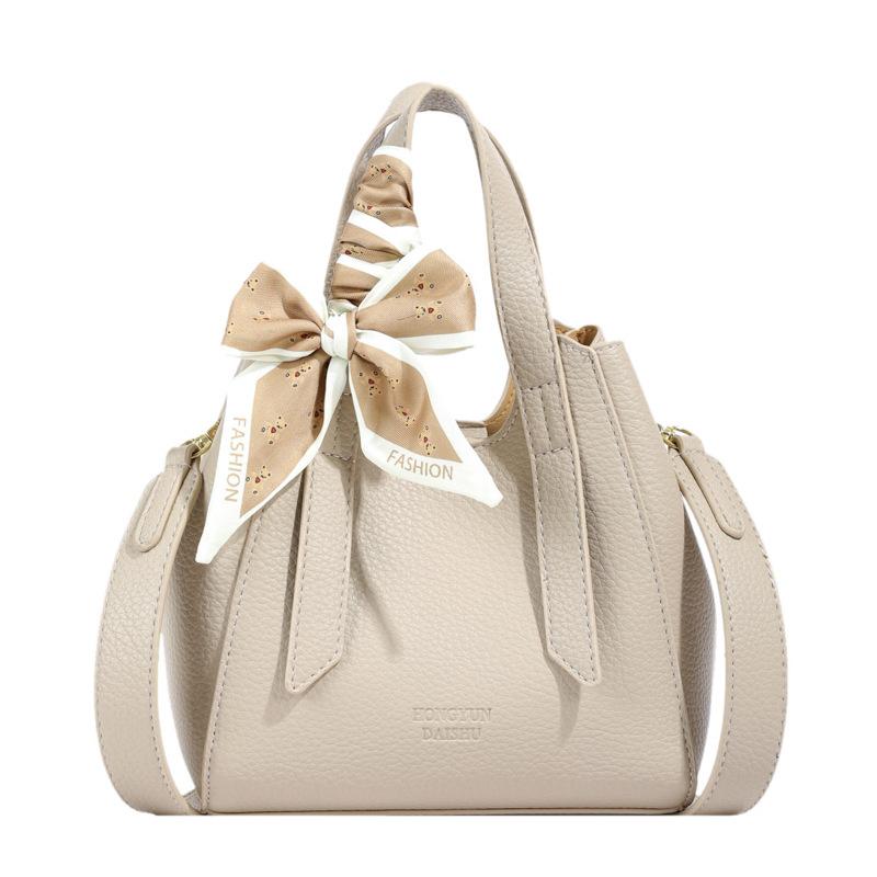 Modna torba na ramię/listonoszka o dużej pojemności, prosta, z fakturą, damska, nowa na wiosnę 2025, wszechstronna, przenośna torba typu bucket, modna