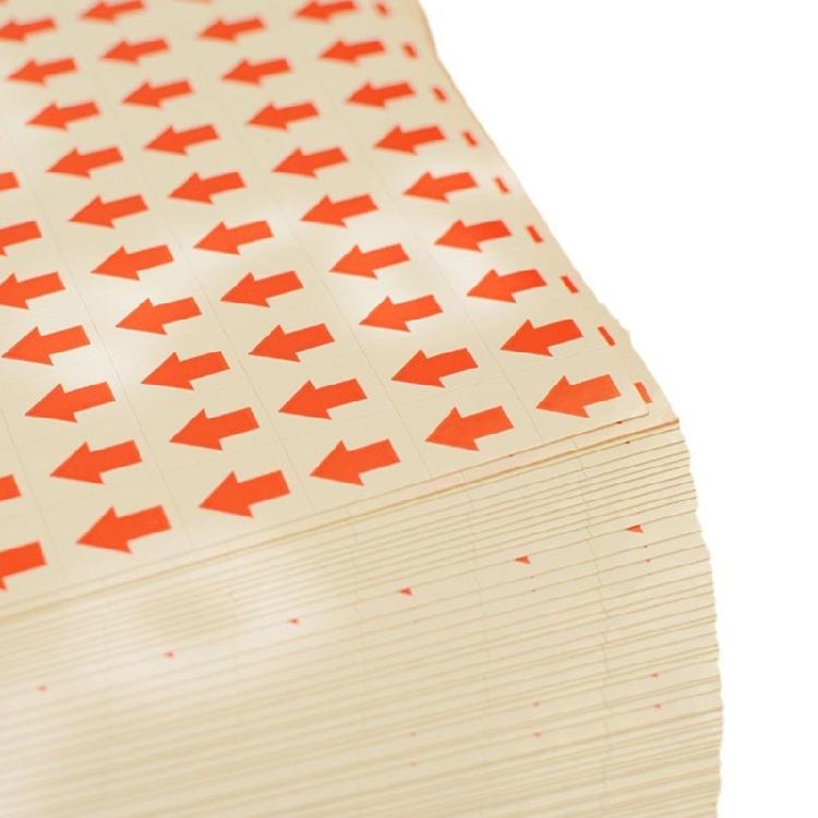 60 Blatt/Packung Pfeil-Etiketten, kleine Pfeil-Aufkleber, Pfeil-Etiketten, Aufkleber zur Farbcodierung, Schilderaufkleber