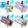 Kreatives Malerei Ostern digital bedrucktes Polyester Superfeine Faser doppelseitiges Fleece Strandurlaub Badetuch, Strandtuch