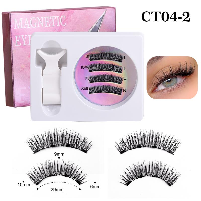 Professionelles Magnetisches Wimpern-Kit 3D-Wimpern Mit Applikator Langes Dichtes Wimpernset Für Abendgarderobe