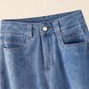 Women's High-Waist Washed Wide-Leg Jeans