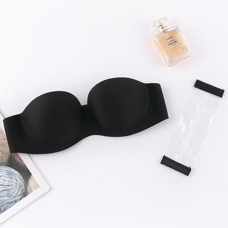 Strapless Bra Women Sexy Non Slip Invisible Bras Solid Summer Breast Stick Gather Underwear Lingerie Push Up Bralette