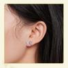 Silver Ziyun S925 Sterling Silver Colorful Butterfly Earrings for Women - Spring Design