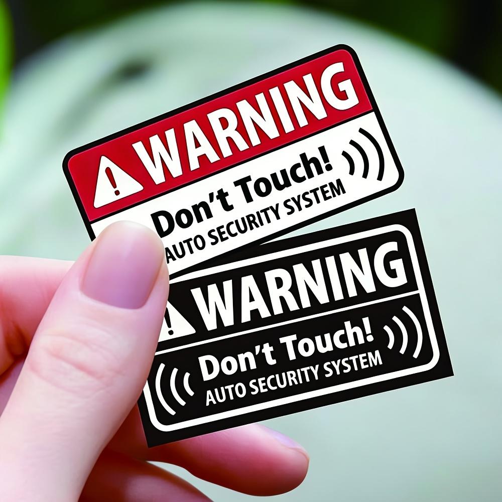 3Pcs/Set Do Not Touch Warning Stickers, Waterproof Anti-Theft Vinyl Decals, Exterior Decor for Car Window and Bumper