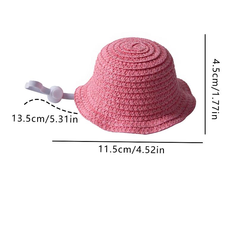 

Pet Straw Hat Sun Protection Hat For Cats And Dogs Mini Breathable Adjustable Pet Woven Hat Cat Dog Outdoor Headwear Accessories A7