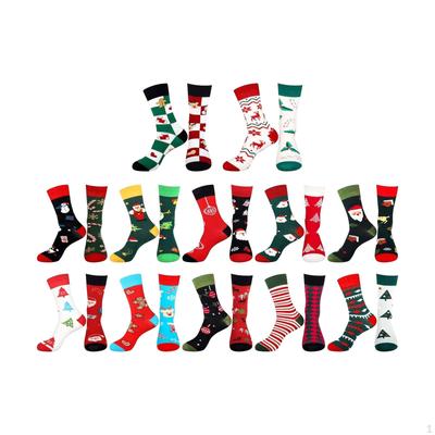 Adventskalender Weihnachtssocken, Warm Gift Crew 24 Tage Neuheit