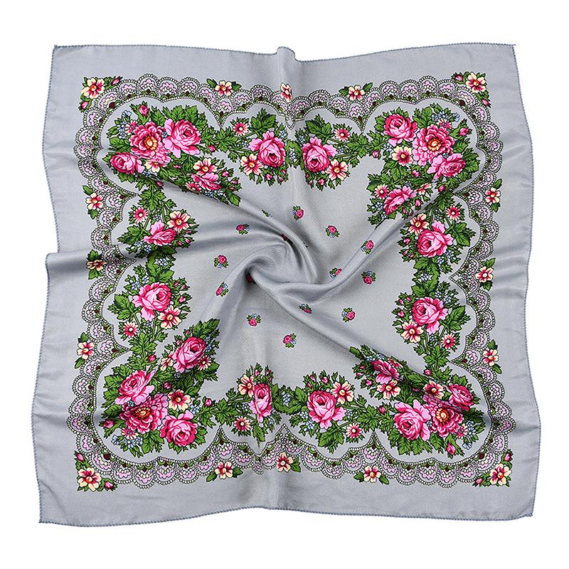 

Квадратный шарф, роскошная бандана с цветочным принтом, шаль, женская повязка на голову, шарфы, этнический платок, повязка на голову бабушки