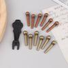 6Pcs Guitar Strings Nail Metal Acoustic Guitar Bridge Pins Brass Fixed Cone Pins String Nut Nails For Guitar Parts Replacement