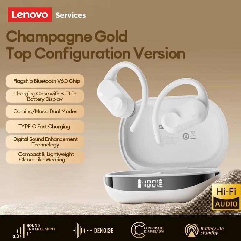 Origina Lenovo AC100 OWS Open-Type Wireless Bluetooth Earphone HIFI Sound Quality HD Call Touch Earbud Waterproof Outdoor Sports Headphone NEW