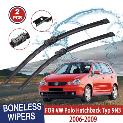 Pióra wycieraczek do VW Polo Hatchback Typ 9N3 2006-2009 Przód Szyba czysta Szyba przednia Części samochodowe Samochodowe szczotki do deszczu