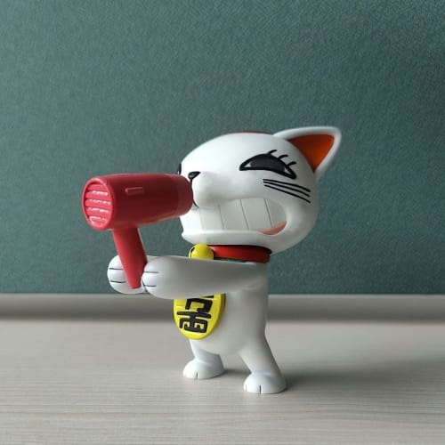 Turbo Babaa Dandadan Maneki Neko Figure, 9cm, Cute, Pre-painted, Finished Figurine, Desktop Decor, Car Ornament, Cosplay Accessory, Moe Merchandise, G