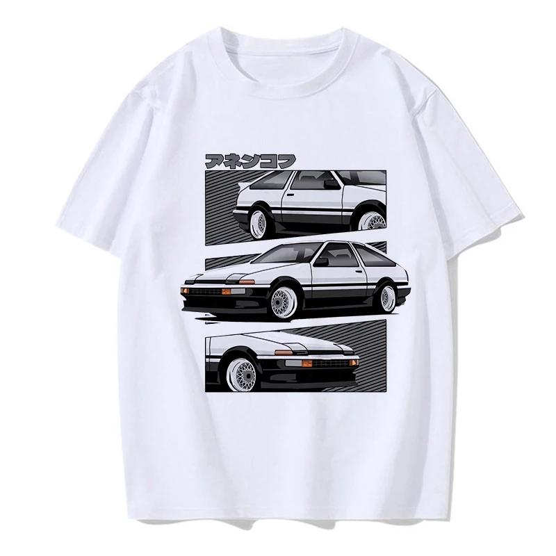 Japanischer Anime Cartoon Gothic Redsuns EU Größe Top Initial D T-Shirt Herren Grafik T-Shirt AE86 Lustig Harajuku Manga T-Shirt Herren