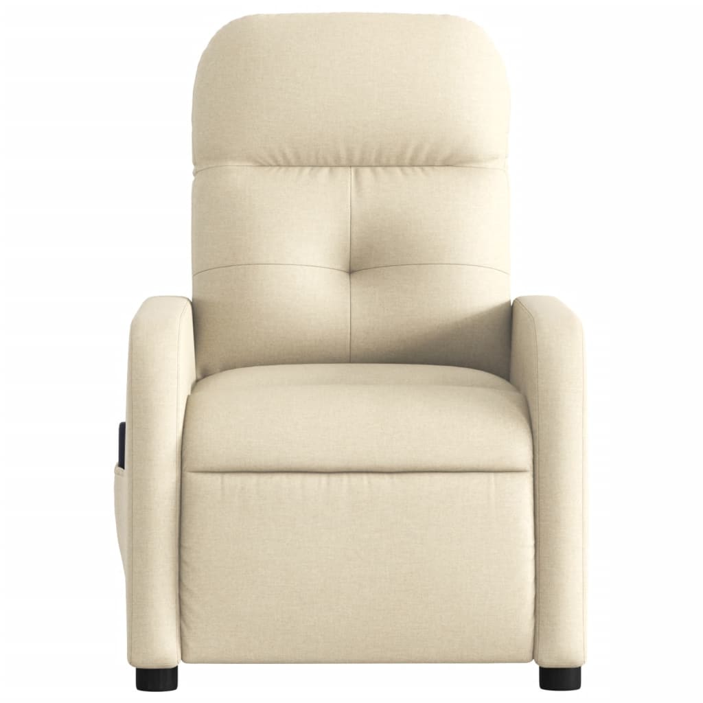 Massage Relax Chair Cream Colored Fabric