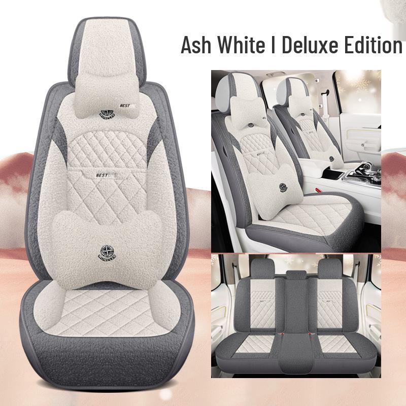 Universal All-Season Cotton Linen Car Seat Cushion - Full Coverage, New Style
