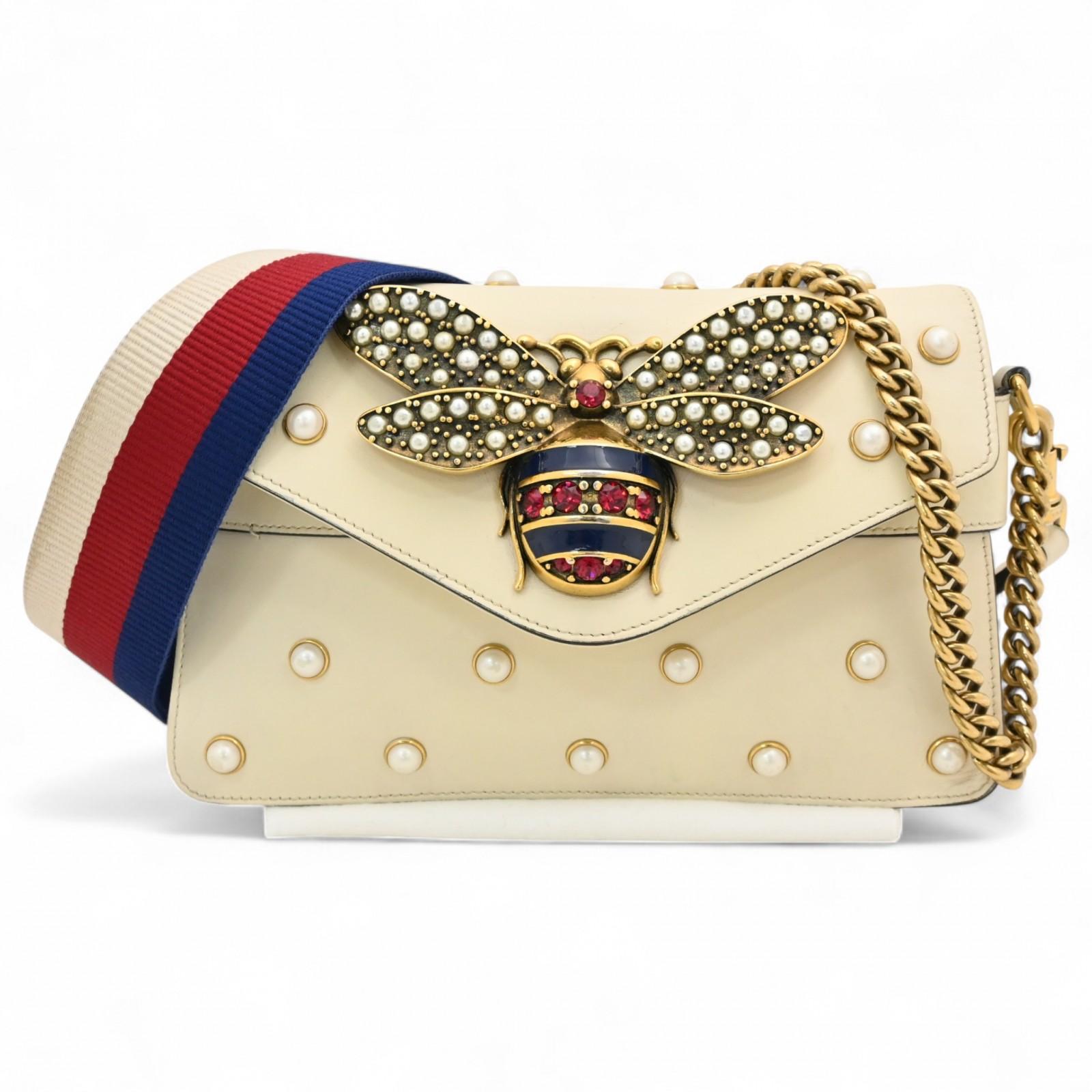 

Оригінальна сумка на ланцюжку GUCCI Broadway з перлами та бджолою gu8962cc